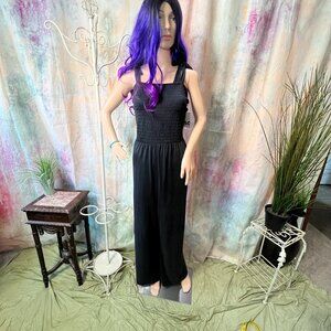 NEW 📌Sonoma Goods for Life Women Comfy Shirred Bodice Black Jumpsuit